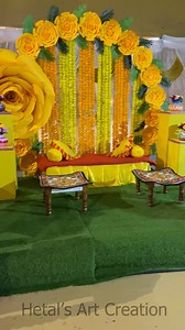 Yellow Wedding party decoration idea #yellow #wedding #party | Hetal's Art - Creation