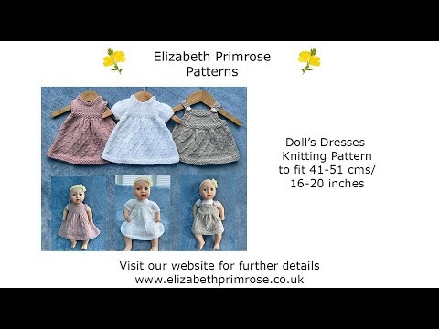 Dolls Dresses Knitting Pattern by Elizabeth Primrose Patterns