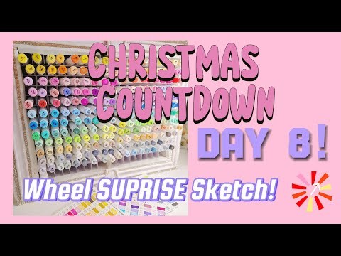 How I Turned the Wheel’s Prompt Into This Chilly Christmas Sketch! ❄️✨ #ohuhumarkers #artshorts #art