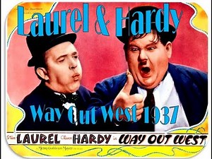 LAUREL AND HARDY in Way Out West 'On The Trail Of The Lonesome Pine' song and dance too HQ FULL FILM