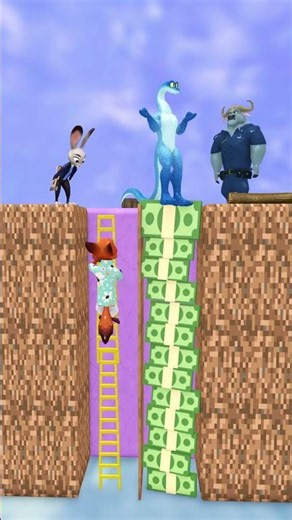 Nick and Judy Against Team Bogo in The Survival Competition #zootopia2 #funny #cartoon