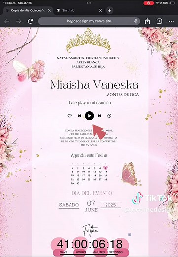 Crea tu Invitación Digital en Canva para XV Años