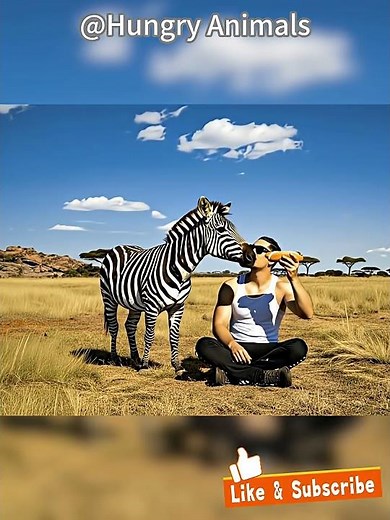 Will a Zebra Eat My Hotdog? Find Out! 🌭🦓 #animals #eating #zebra
