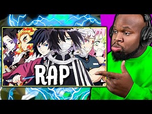 HASHIRA RAP CYPHER | RUSTAGE & More [DEMON SLAYER] [REACTION]