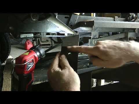 How to change cutter V belt on Greenfield Ride on mower.