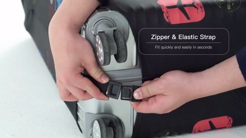 Travelkin Luggage Covers For Suitcase Tsa Approved,Suitcase Cover Protector Fit 18-32 Inch Luggage (Dreaming Blue, S)