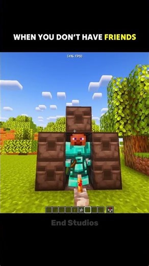 Minecraft but when you have no friends 😭