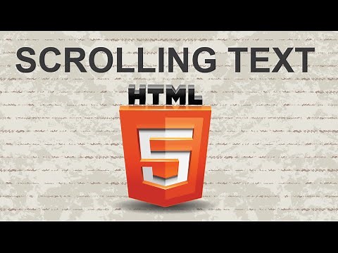 Create Scrolling text HTML