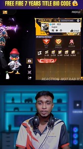 6.7K views · 116 reactions | 7 Years Old BO Code Garena Free Fire #notrab11 #freefiregarena #FreeFire #reaction | NOT RAB 111 | Facebook