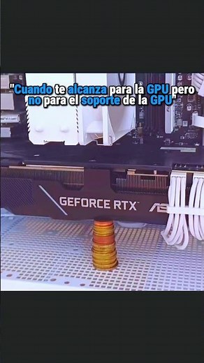 El soporte de GPU más creativo que verás hoy 😂 #pcbuild #diy #gpu