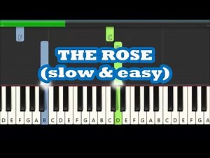 How to Play The Rose on Piano (Some Say Love) Slow & Easy
