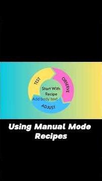 Using Manual Mode Recipes #photography