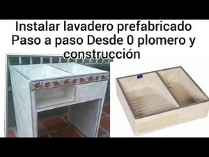 instalar cualquier lavadero prefabricado, construcción y plomería parte 2 trabajo terminado
