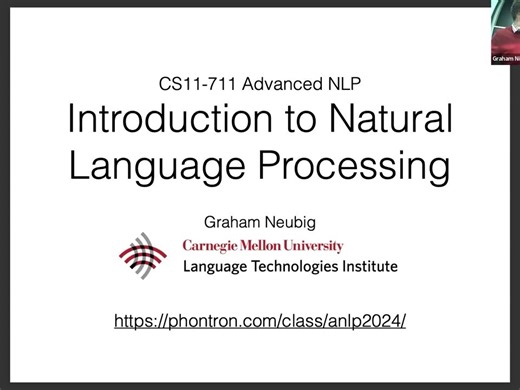 【CMU 11-711】【高级自然语言处理】(1) Introduction to NLP