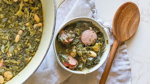 Easy Turnip Greens Soup Recipe - Mashed