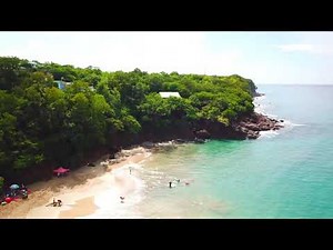 Drone Guadeloupe 4K : Deshaies : Plage de Le Roux