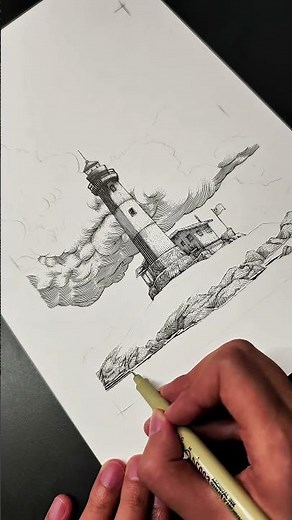 🖊 Fineliner Drawing | A Simple Sketch (A Bit Messy, Adding More Challenge) #art #painting #drawing