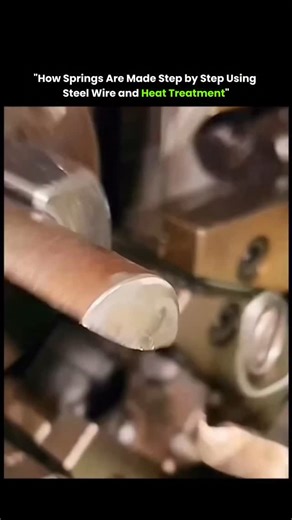 Knowledge.io on Instagram: "Steel springs start as straight wire, drawn to precise thickness before being tightly coiled into shape by machines. Heat treatment follows, locking in strength and elasticity so the spring can flex repeatedly without losing form. Final finishing and testing ensure it performs reliably under pressure, making it a small component with a critical role in countless machines. We do not own any of the content. All credit goes to the respective owners. No copyright infringe
