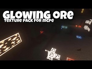 Glowing Ore Texture Pack MCPE 1.19 | minecraft glowing ore addon | visible ores addon mcpe 1.19