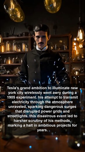Discover how Nikola Tesla's ambitious 1905 experiment to wirelessly power New York City went wrong, causing dangerous surges and halting his visionary projects for years. | The Nikola Tesla Insider