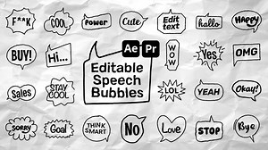 Editable Speech Bubbles