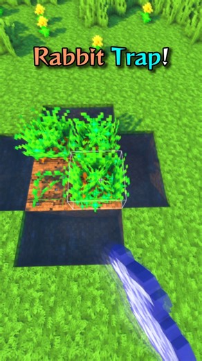Rabbit Trap 🐰 Tutorial in Minecraft #shorts #minecraft