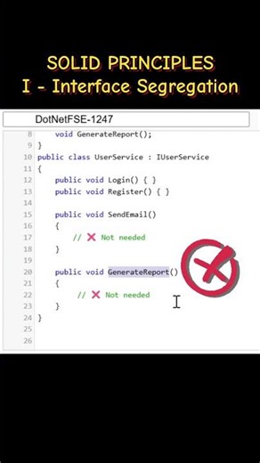 Interface Segregation Principle with a real API mistake in C#. #csharp #dotnet #solidprinciples
