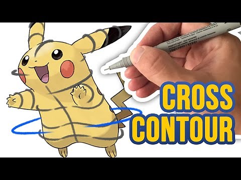 Cross-Contour Drawing Technique with POKEMON!