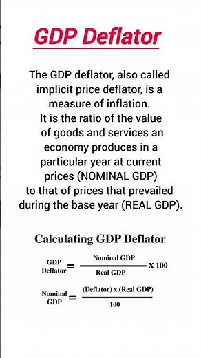 What is GDP Deflator ? Measure of inflation #gdpdeflator #inflation #gdp #realgdp #nominalgdp