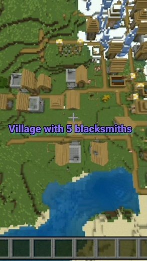 5 BLACKSMITHS AT SPAWN! 💎 Best Bedrock 1.21 Seed! #Shorts #Minecraft