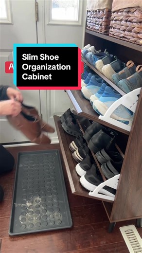 If you’re starting the New Year trying to get organized and you’re tired of tripping over shoes in the entryway, this is the fix. This shoe organizer cabinet hides clutter, stores multiple pairs in a small footprint, and finally gives your mudroom or front entry a clean, furniture-style look. Perfect for busy moms, families, apartments, and small spaces—no more piles by the door. I should’ve bought this sooner. #shoeorganizercabinet #shoestorage #newyearorganizing #smallspacehacks #tiktokshopjum