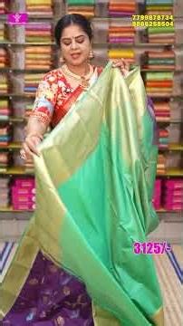 Pure Kanchi Pattu Brush Painted Sarees | Hand Painted Silk Sarees Collection | #sareeshopping