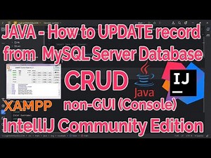 JAVA CRUD -UPDATE- How to update data from MySQL Database - IntelliJ IDEA JAVA with MySQL