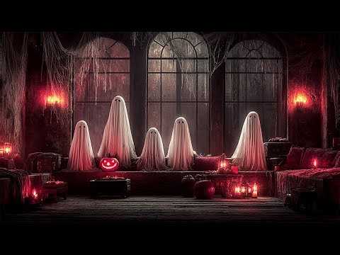 Haunted Halloween House 🎃👻 Relaxing Halloween Music Ambience, Spooky Sounds