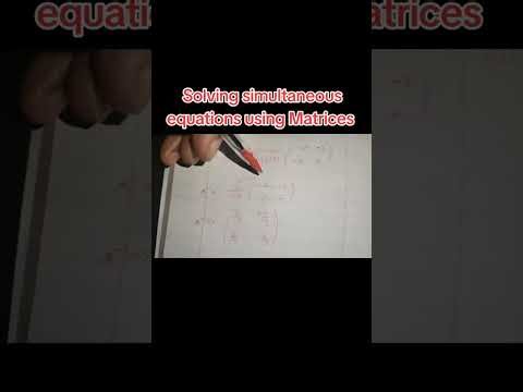 Solving simultaneous equations using matrices.