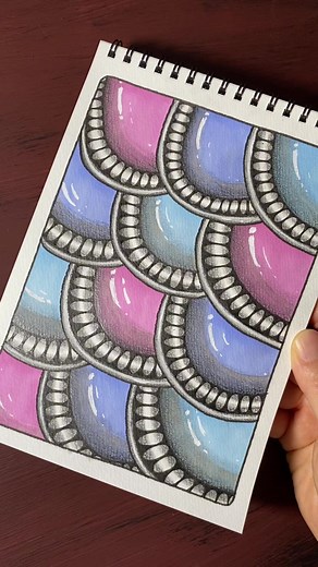 Easy doodle art idea ✨ 簡単に描けるよ！ みんなもやってみて😊 #doodleart #zendoodleart #doodleideas #lineart #drawingchallenge #funart #3dart