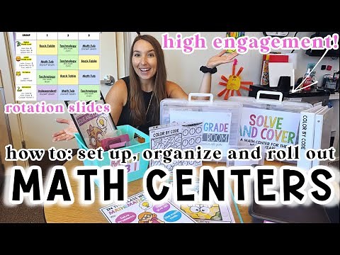 MATH CENTERS || Set Up, Organize, Roll Out and Storage || Math Rotations
