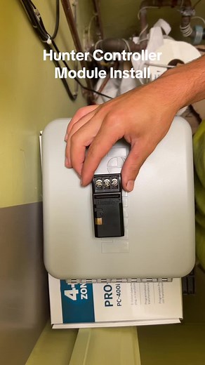 How to Install a Hunter PCM-300 Module in a New Hunter Controller Box!! #irrigation #irrigationtech #sprinkler #landscape #landscaping #water #hunter #sprinklertok #sprinklersystem #teacher