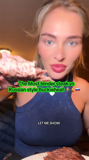 Kristina K on Instagram: "Let’s cook Russian Style buckwheat and steak #russianfood #buckwheat #dinnerrecipe #howtocooksteak #russian #russians"