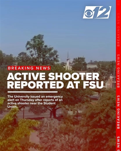#BREAKING UPDATE | A suspect is in custody after six people were injured in a shooting at Florida State University Thursday. Read more: https://bit.ly/42jvveQ | CBS 12 News