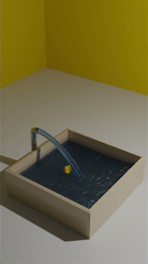 Blender Water Simulation #blendersimulation #watersimulation #fluidsimulation