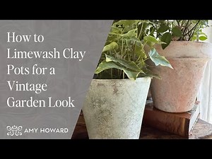 How to Limewash Clay Pots for a Vintage Garden Look | Easy Spring DIY with Lyonella Cook