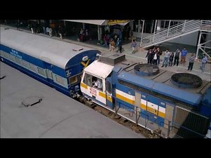 Diesel Engine connecting to a Train (Coupling) | Indian Railways | Loco Struggling to get coupled