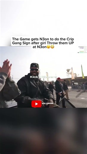 The Game gets N3on to do the Crip Gang Sign after girl Throw them UP at N3on😮😳
