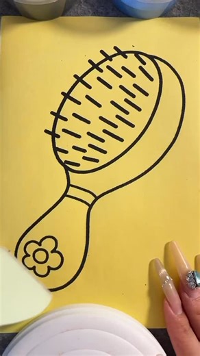 Hairbrush makeover with a sprinkle of color! Loving how this turned out. ❤️ . . #asmr #satisfying #relaxing #asmrsound #coloringadvanture #coloring #art #drwawing #animation #sandart #fblifestyle | Tingle Spacee
