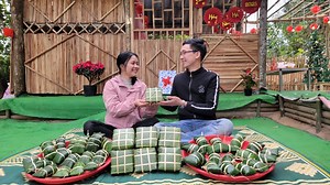 8.9K views · 156 reactions | Ep69 CEO and Tieu Ly are busy making traditional sticky rice cakes to celebrate Tet a complete new year | Oyes | Facebook