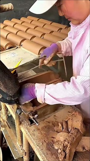 How Clay Tiles Are Made 🏺✨ | Satisfying Factory Process