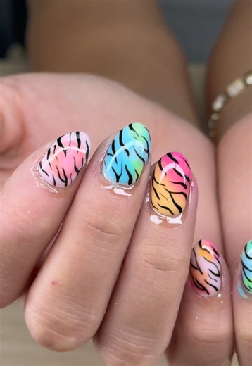 Tiger or Zebra? Bright Animal-Print Nail Inspiration