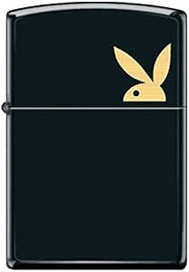 Playboy Zippo Lighters (Black Matte - Engraved Pocket Bunny)