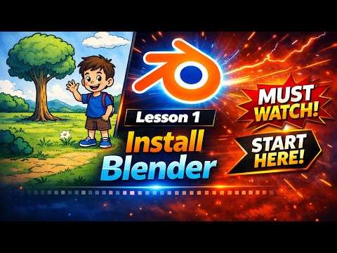 Blender Grease Pencil Course – Lesson 1 | Install Blender (Hindi)